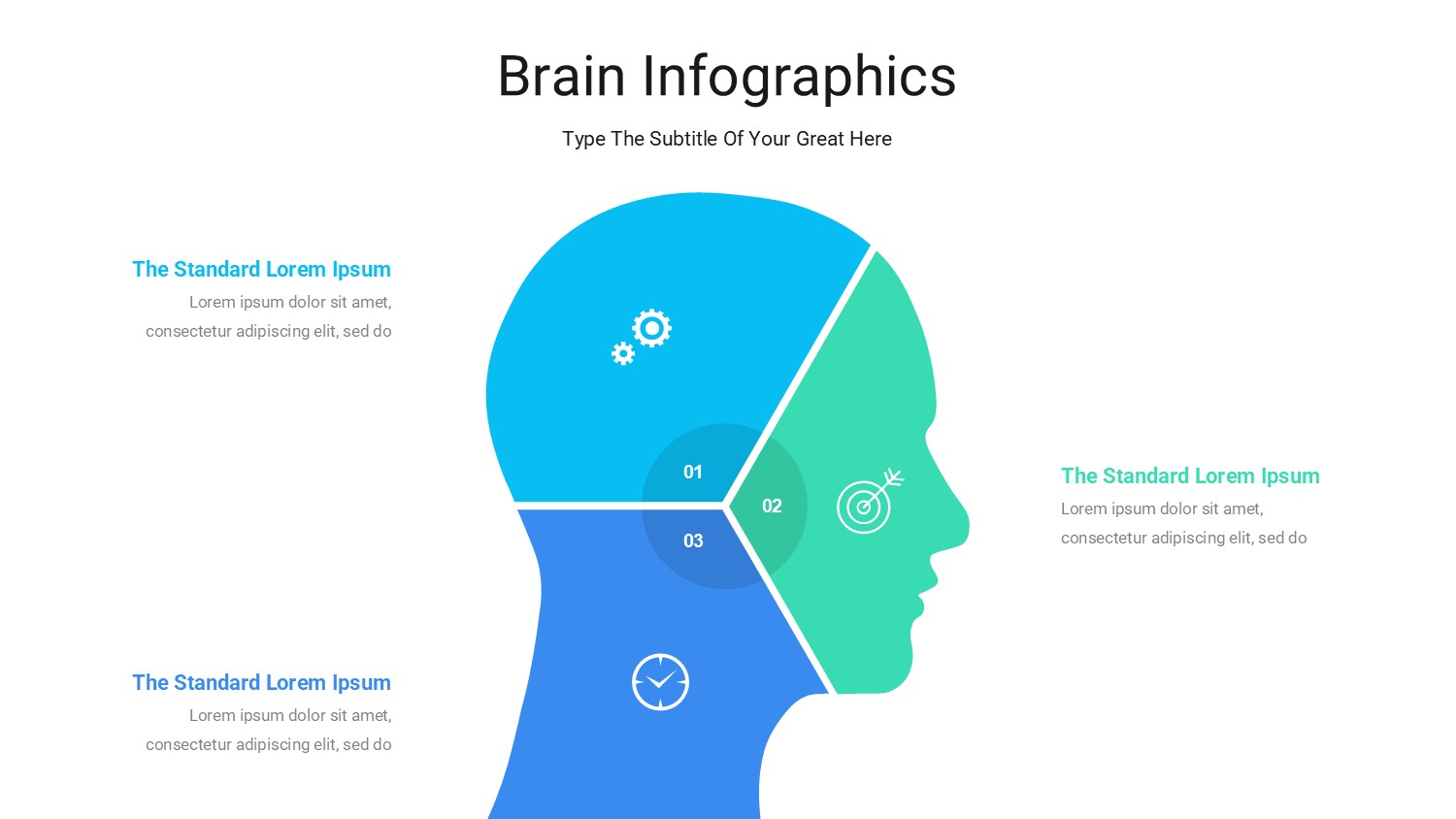 大脑信息图示PPT模板