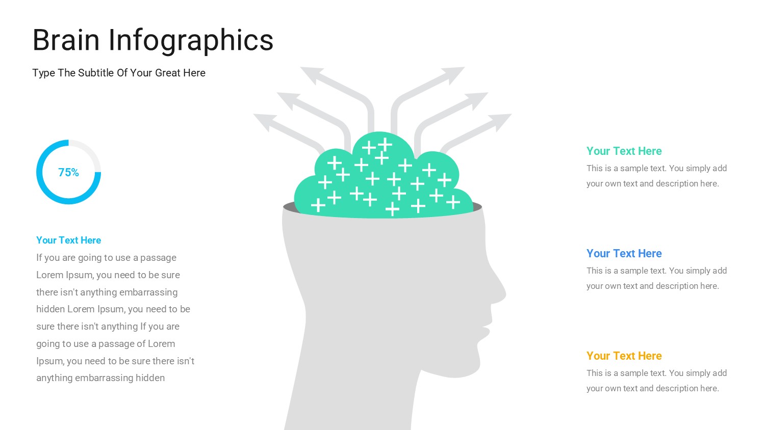 大脑信息图示PPT模板
