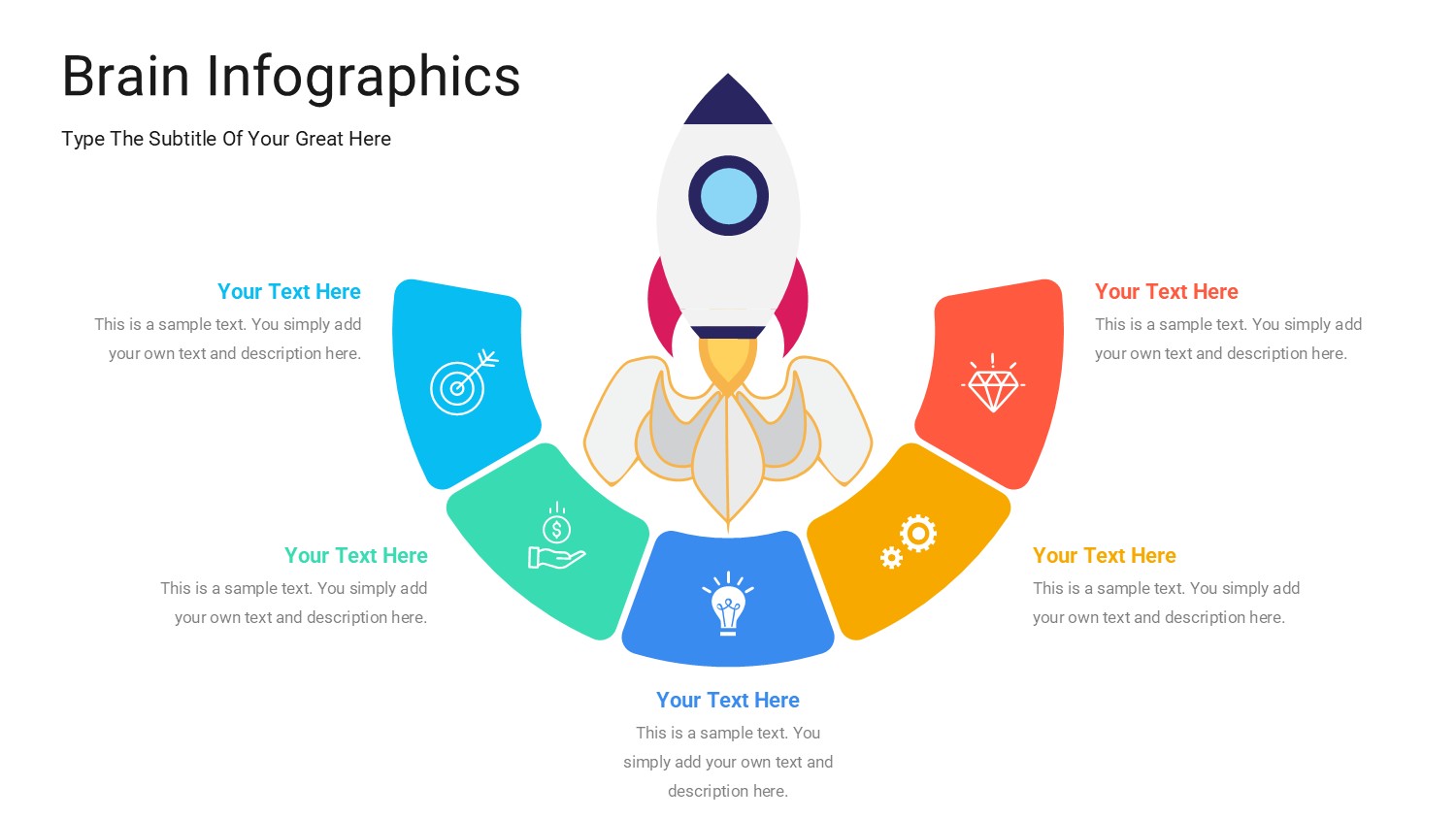 大脑信息图示PPT模板