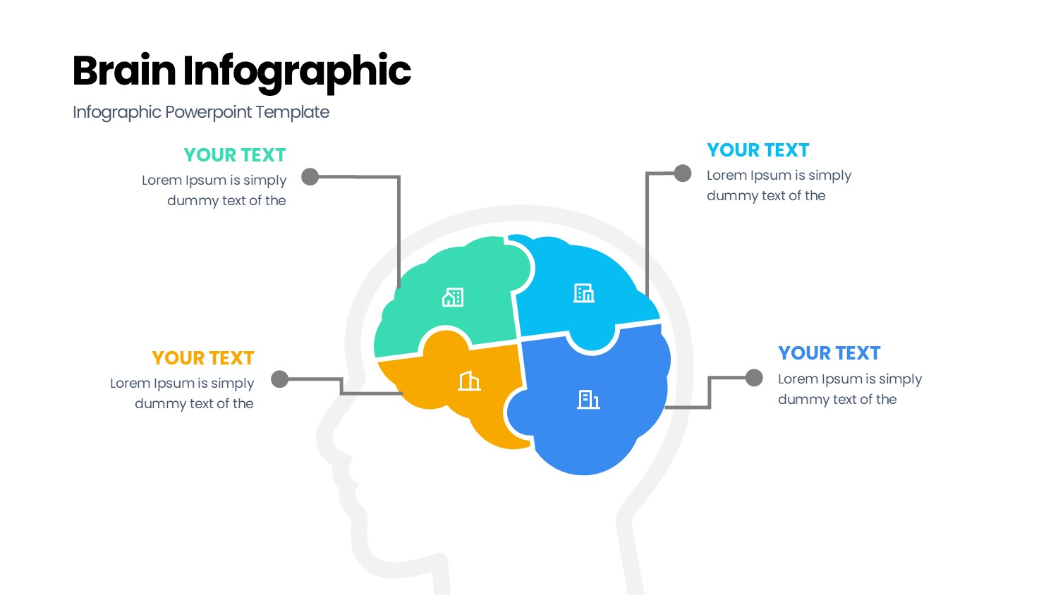 大脑信息图示PPT模板