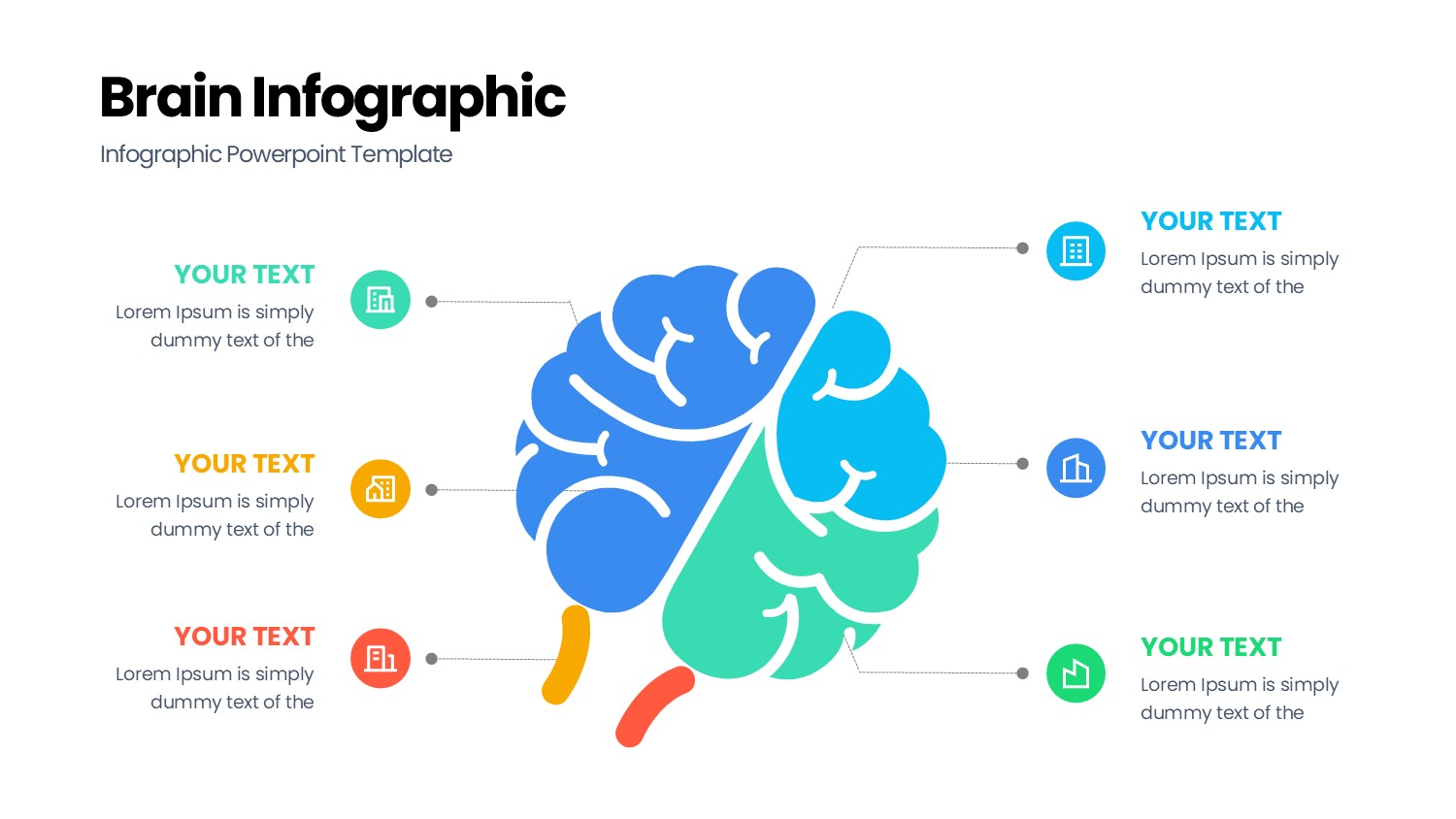 大脑信息图示PPT模板