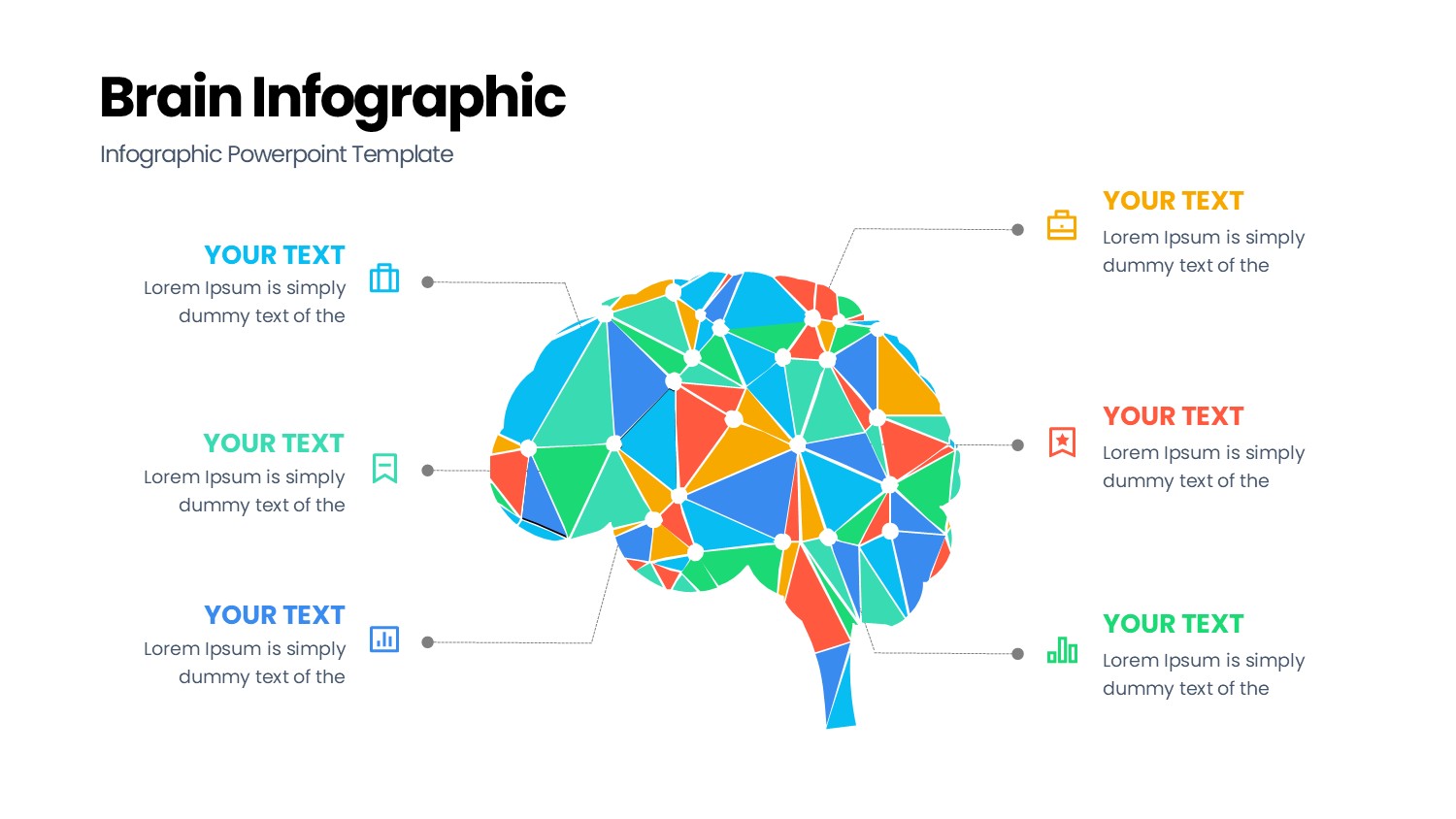 大脑信息图示PPT模板