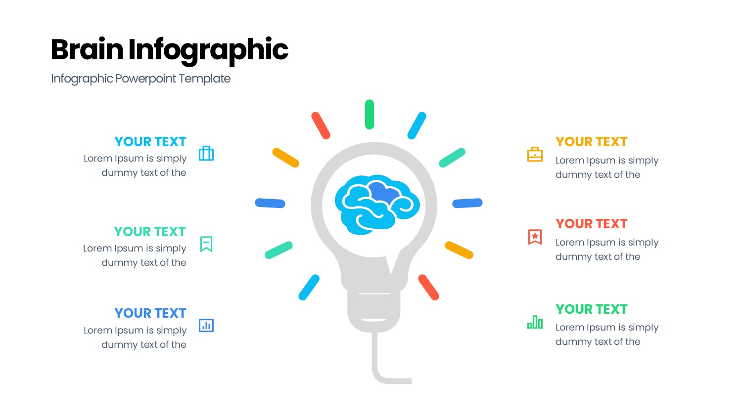 大脑信息图示PPT模板