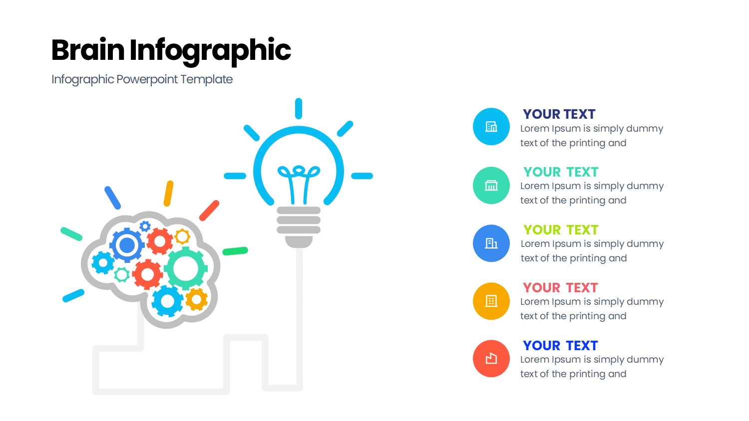 大脑信息图示PPT模板