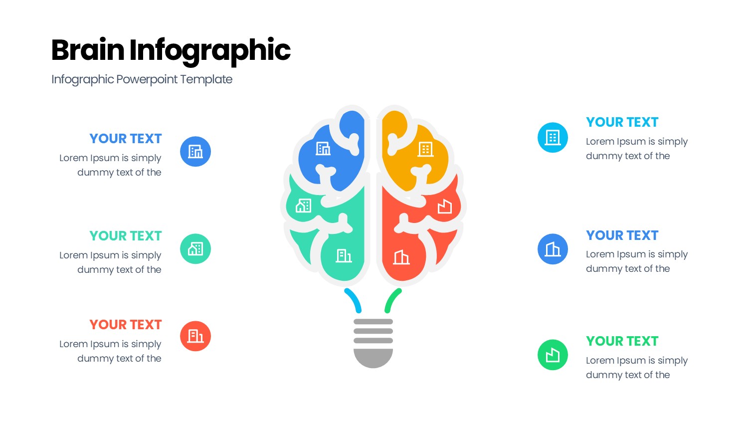 大脑信息图示PPT模板