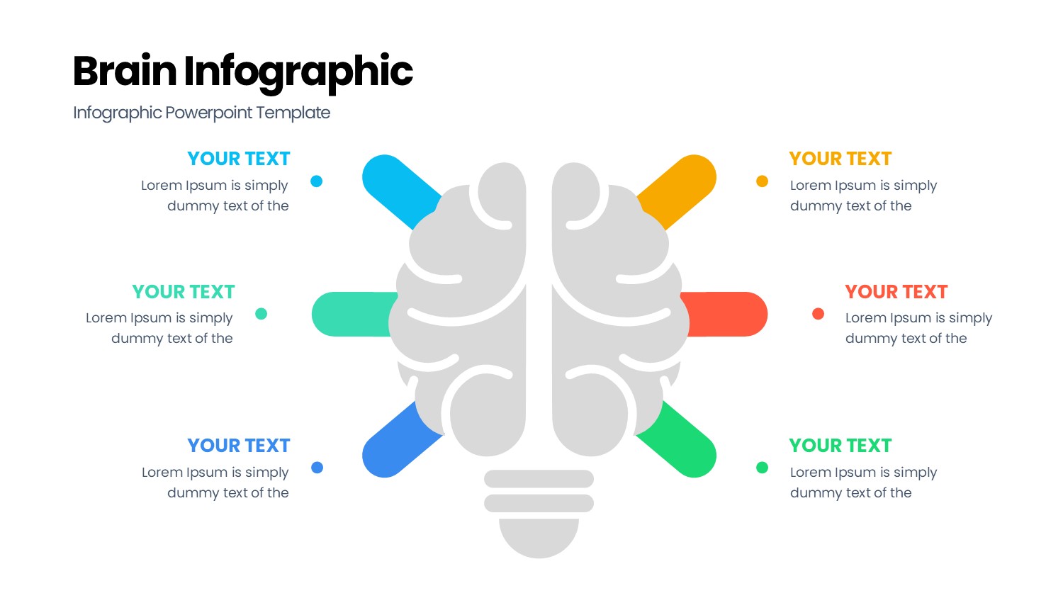 大脑信息图示PPT模板
