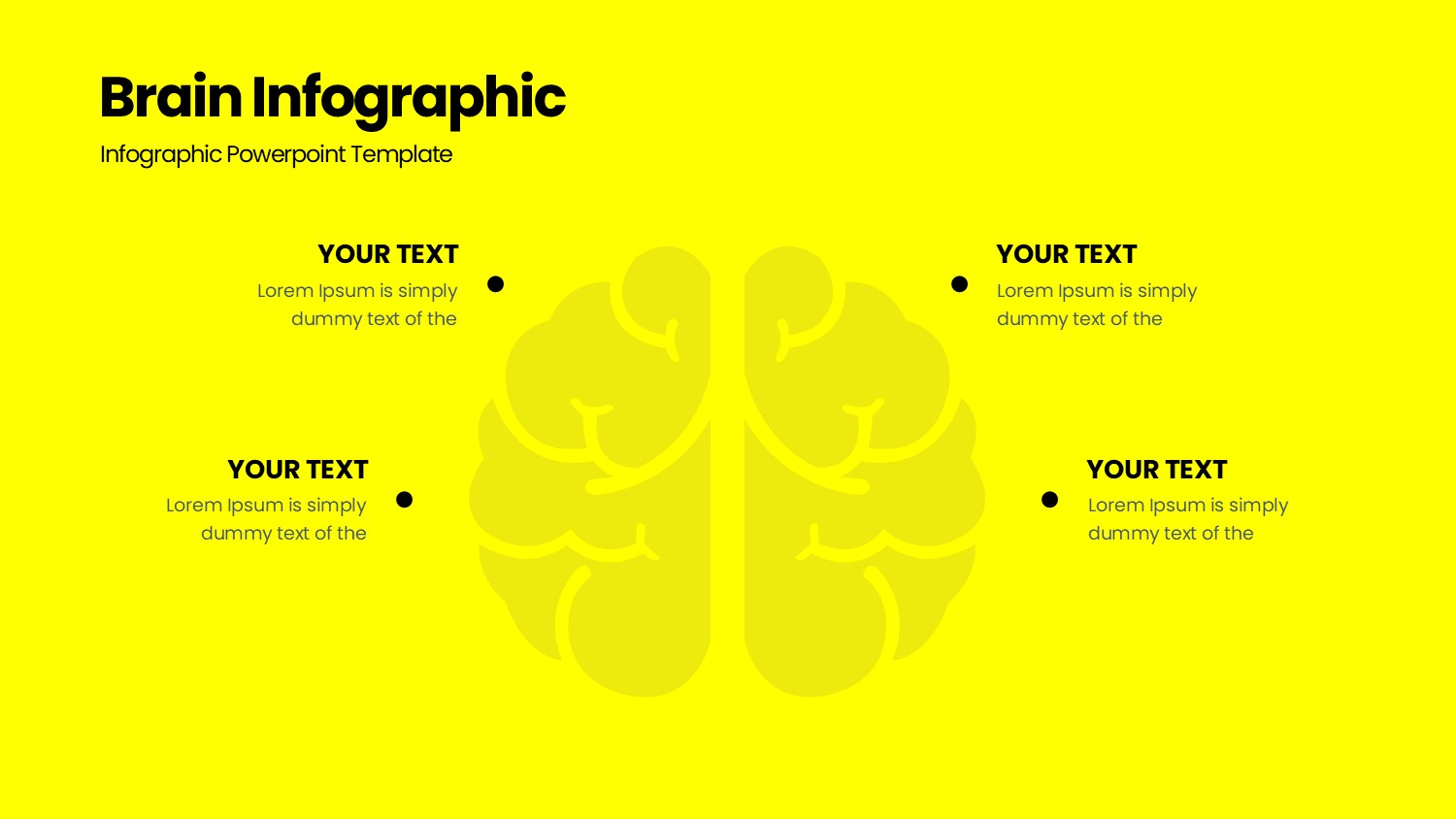 大脑信息图示PPT模板