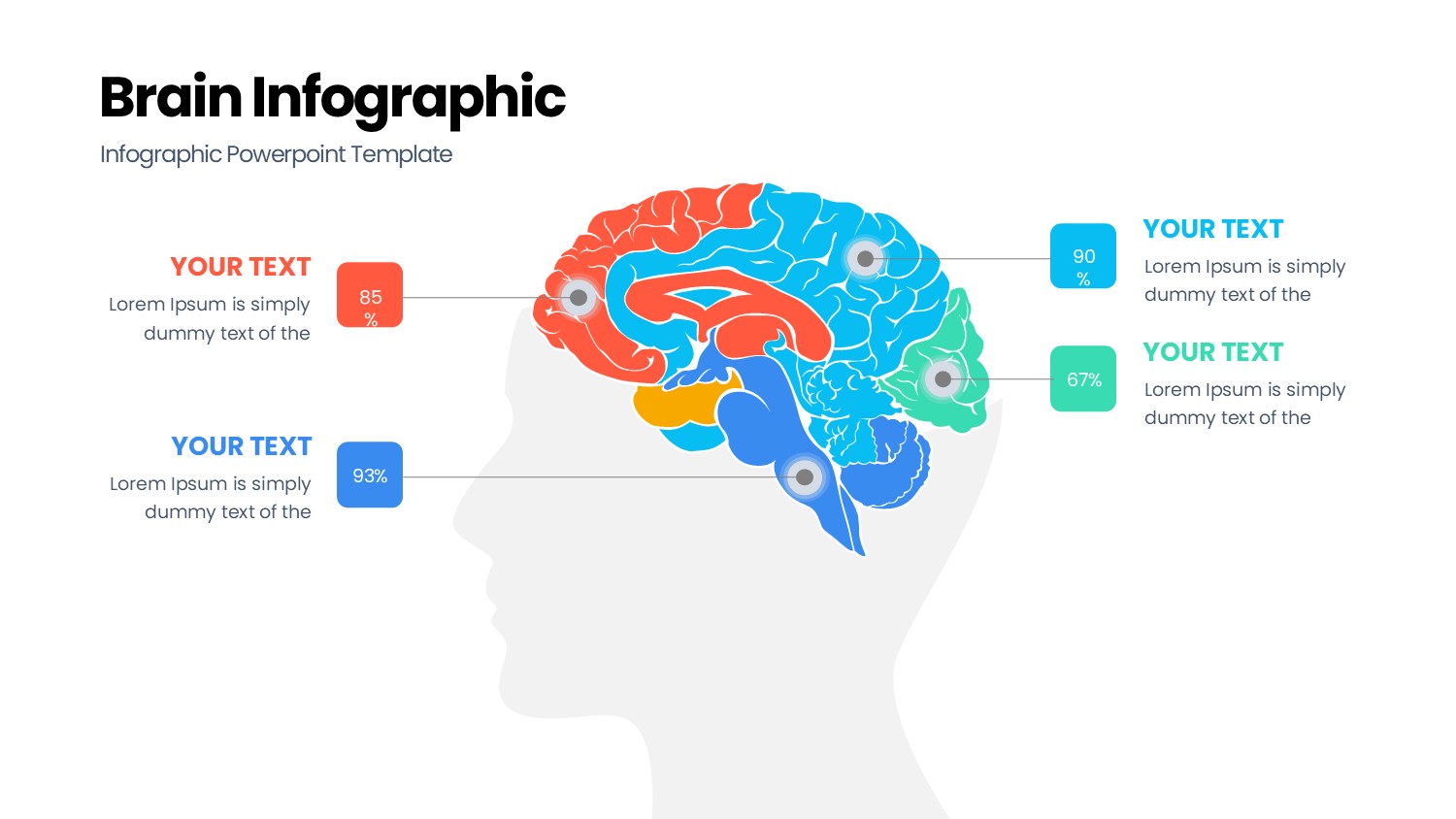 大脑信息图示PPT模板