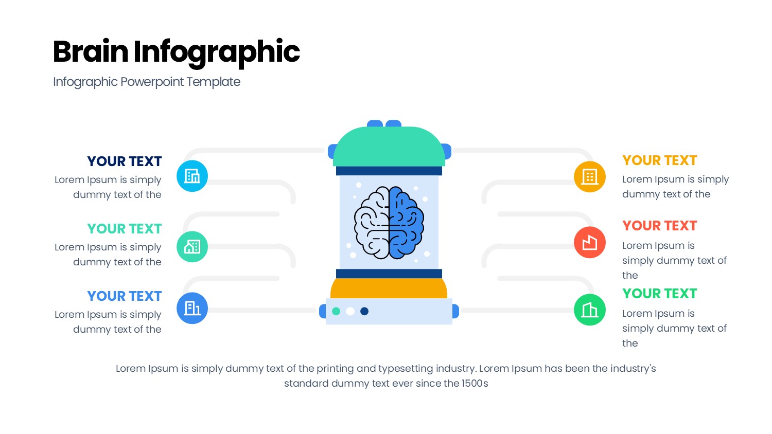 大脑信息图示PPT模板