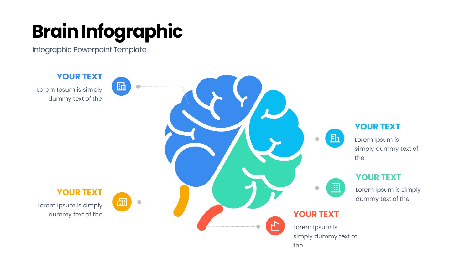 大脑信息图示PPT模板