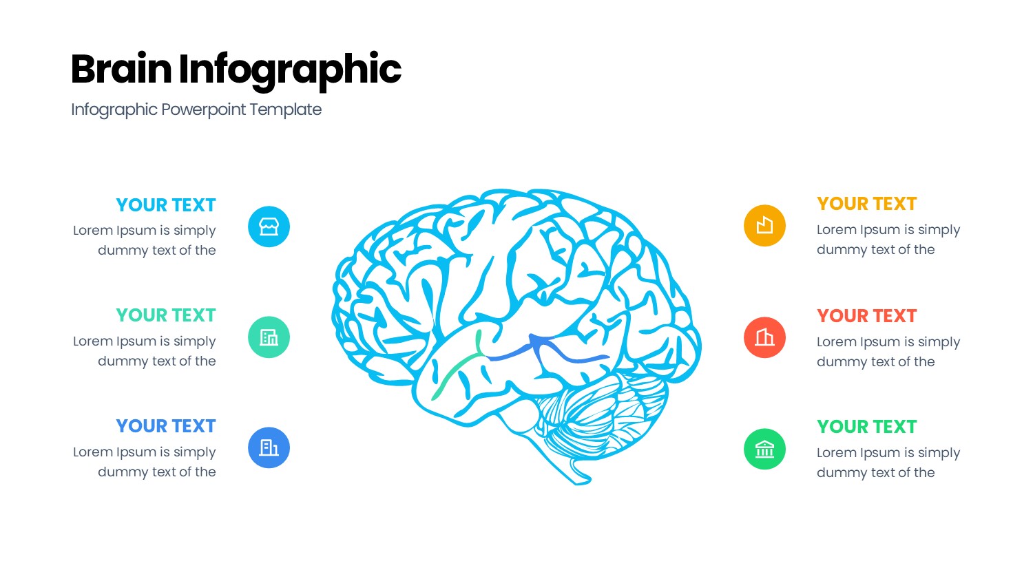 大脑信息图示PPT模板