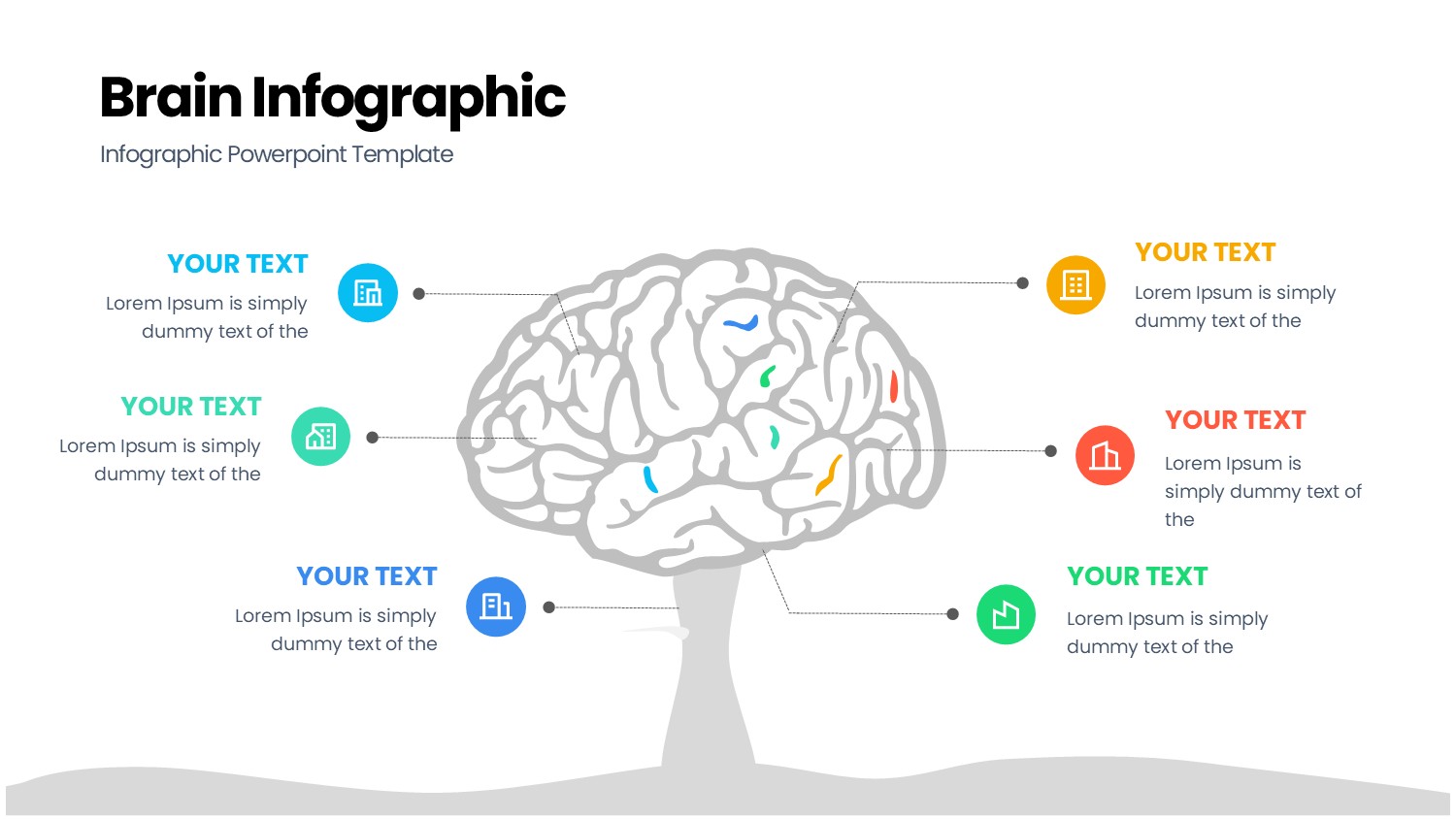 大脑信息图示PPT模板