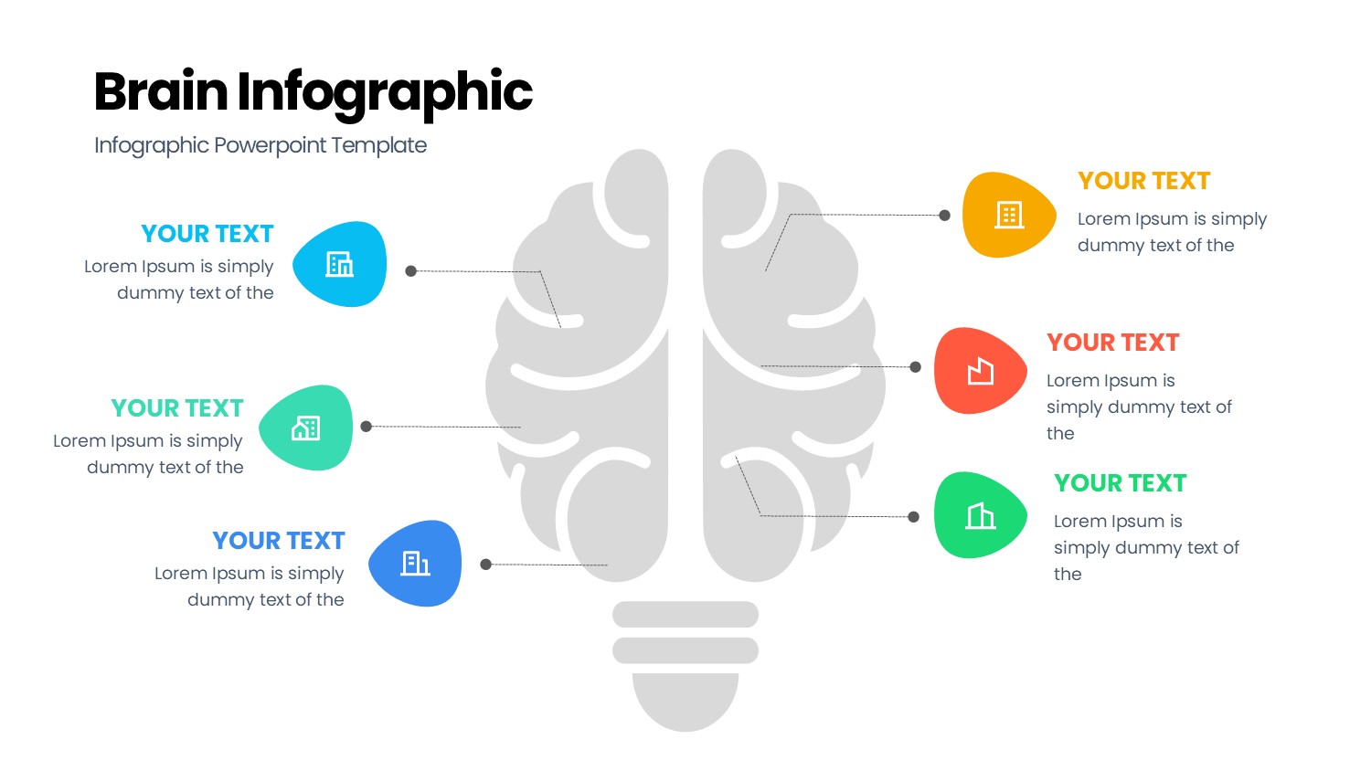 大脑信息图示PPT模板