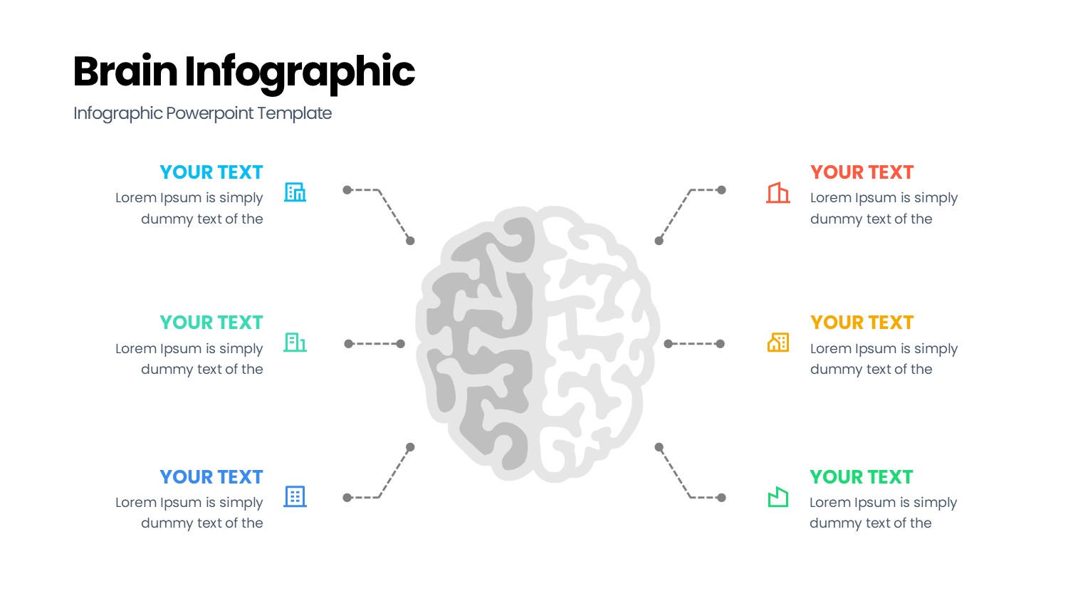 大脑信息图示PPT模板