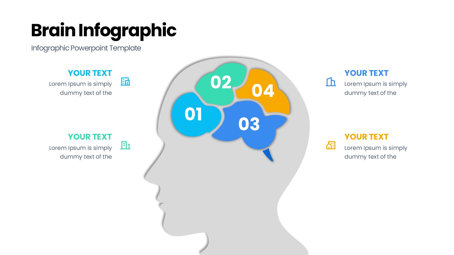 大脑信息图示PPT模板