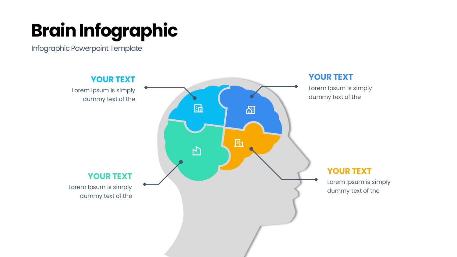 大脑信息图示PPT模板