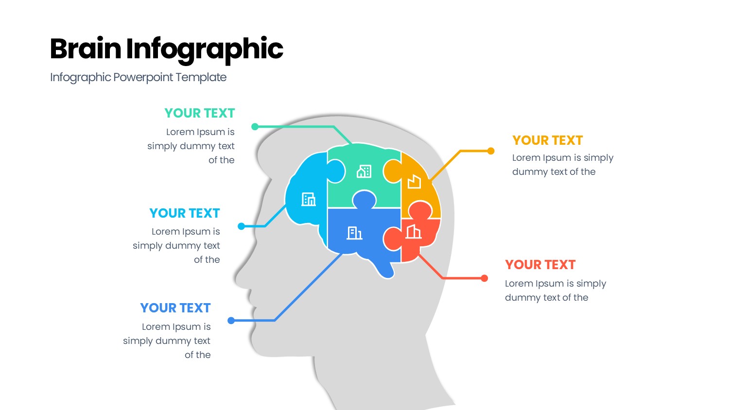 大脑信息图示PPT模板