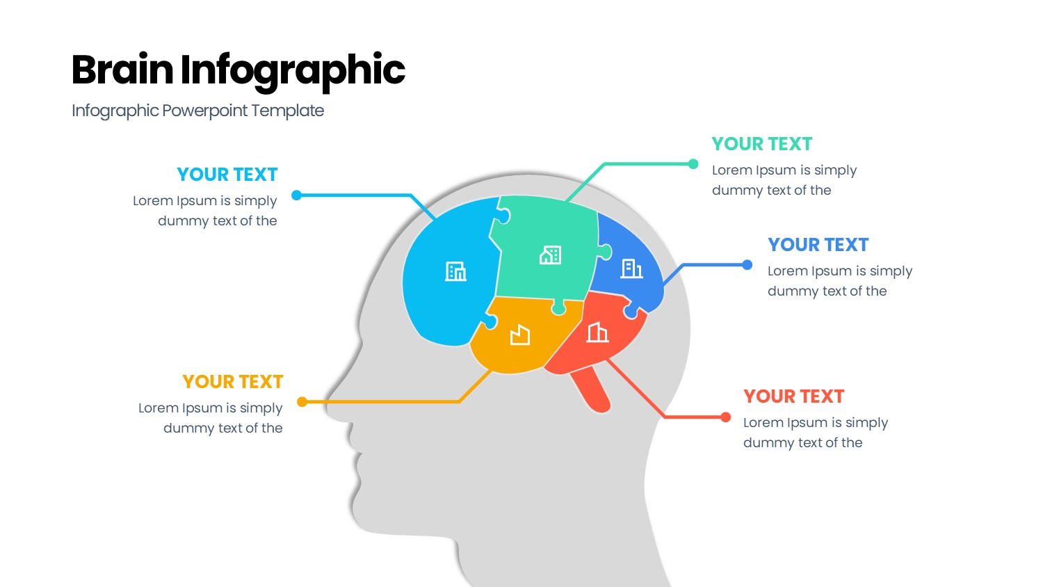 大脑信息图示PPT模板