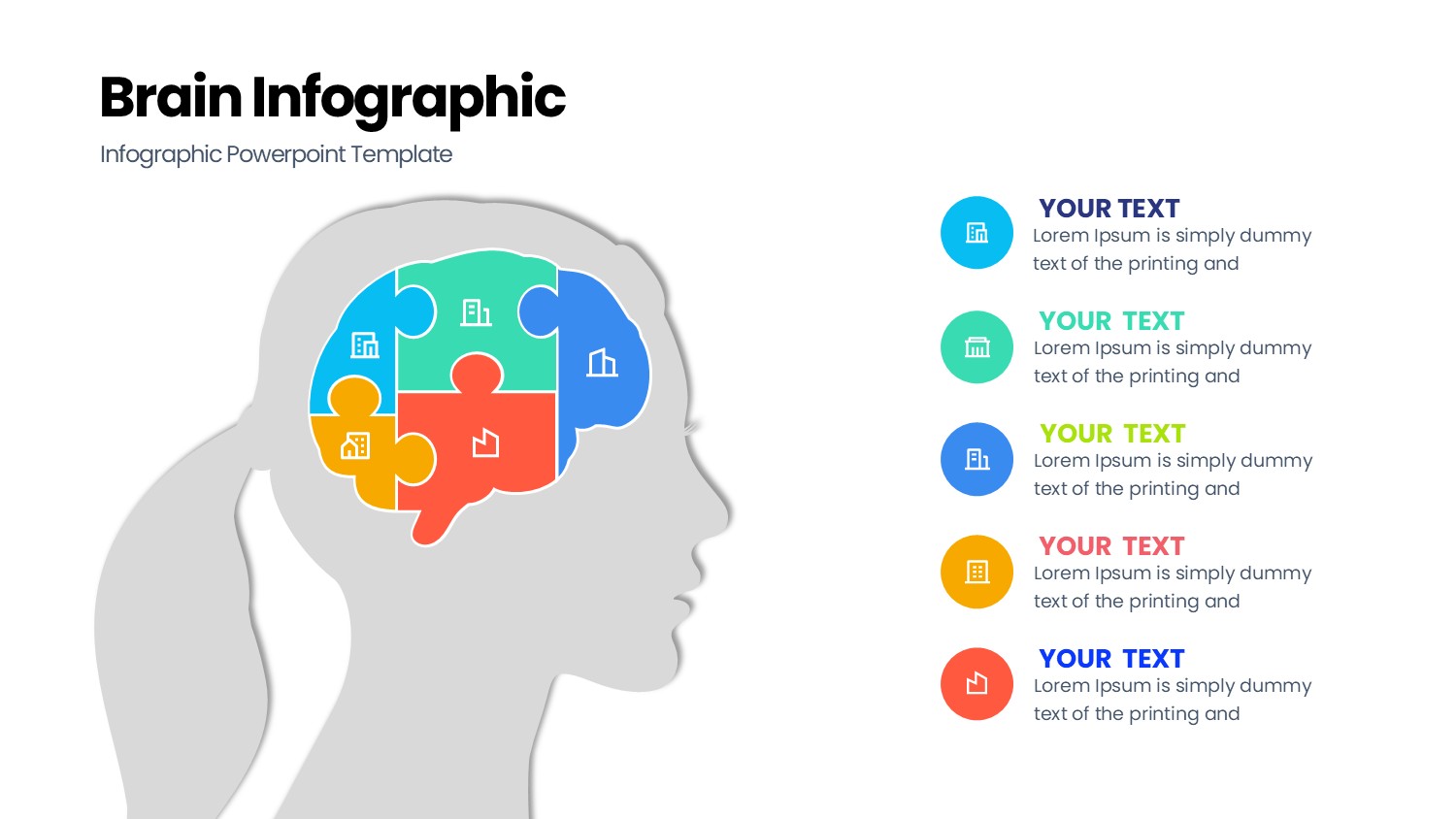 大脑信息图示PPT模板