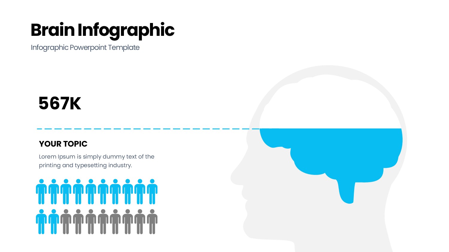 大脑信息图示PPT模板