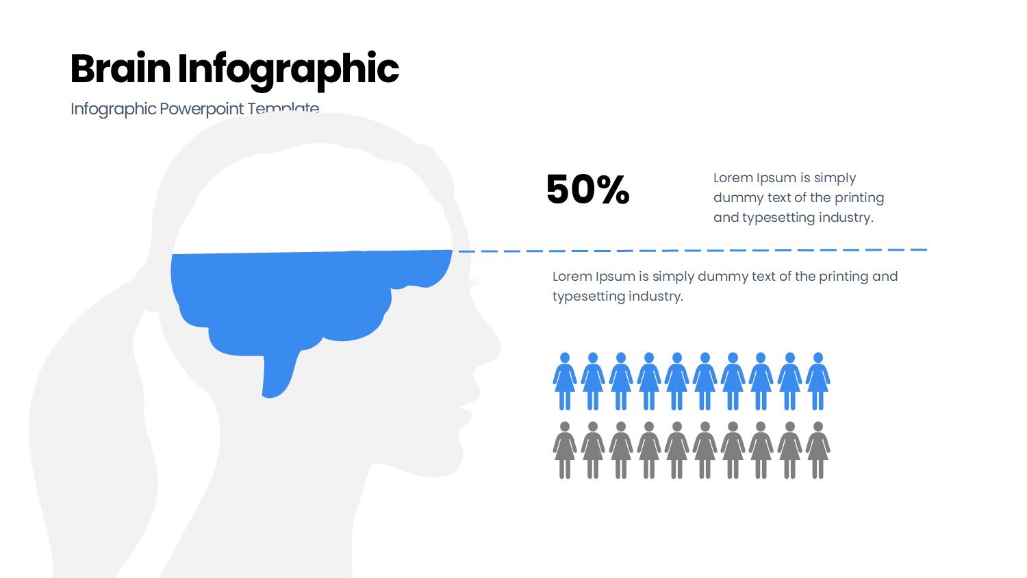 大脑信息图示PPT模板
