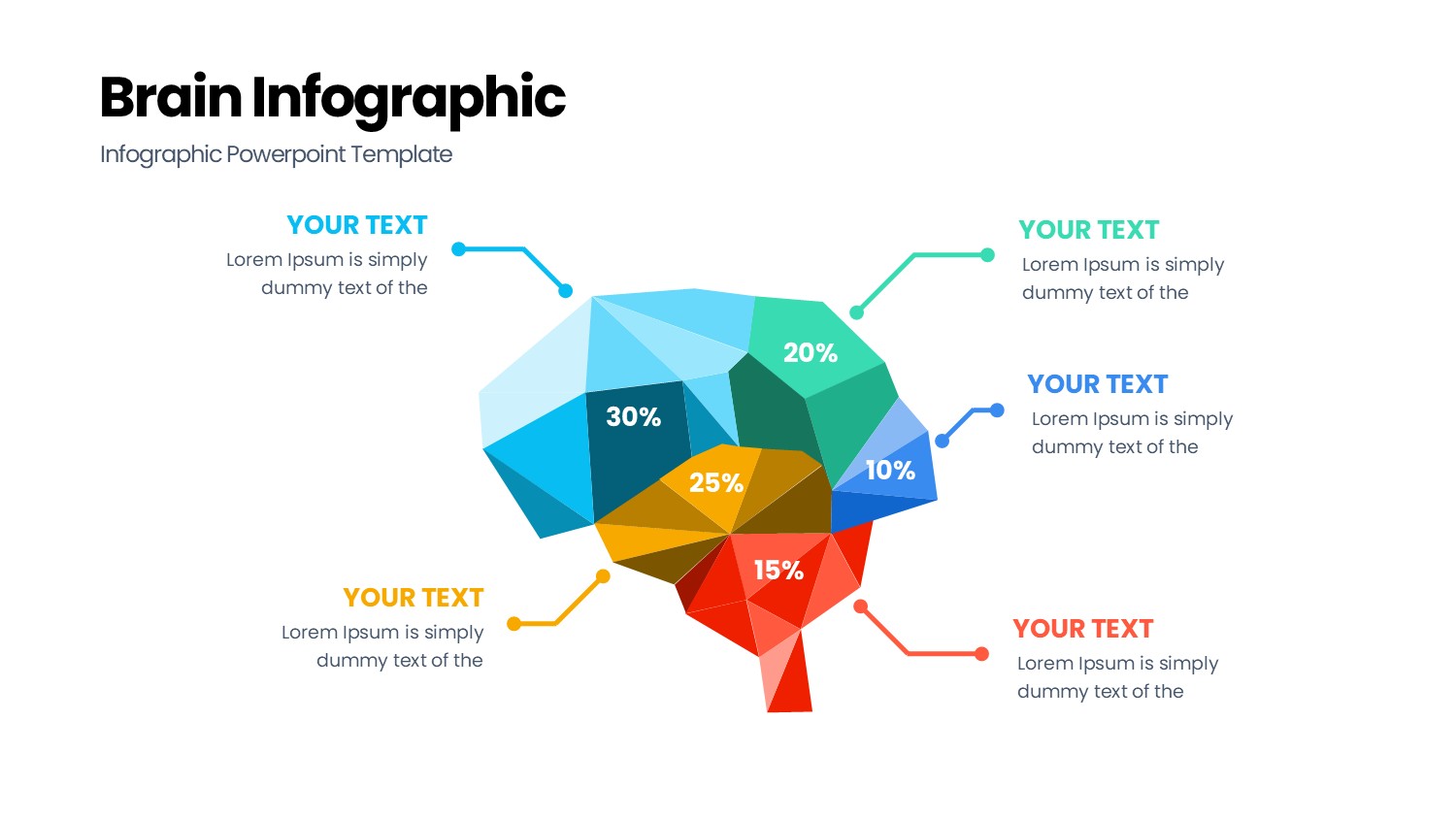 大脑信息图示PPT模板