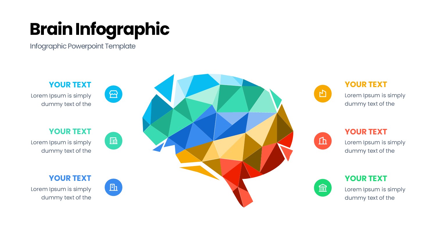 大脑信息图示PPT模板