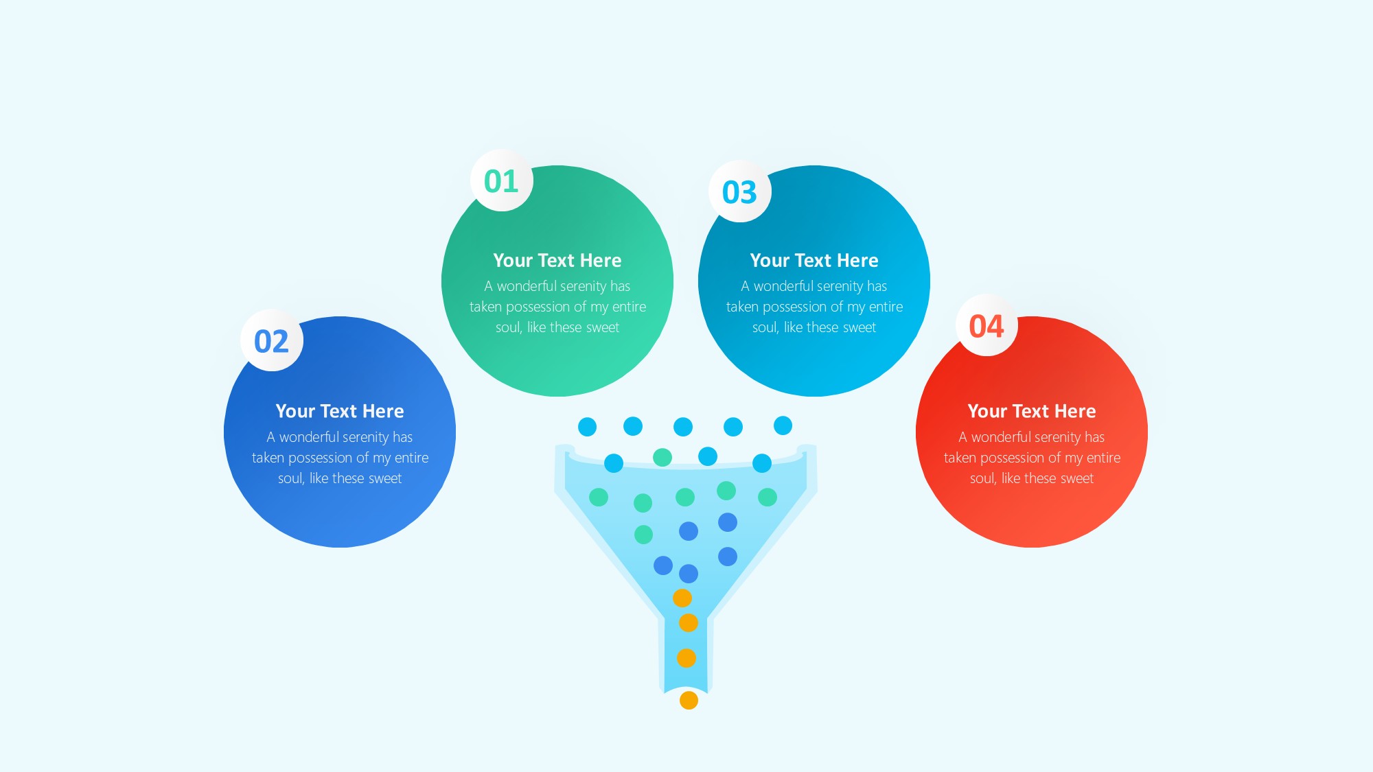 锥形漏斗过滤信息图示PPT模板