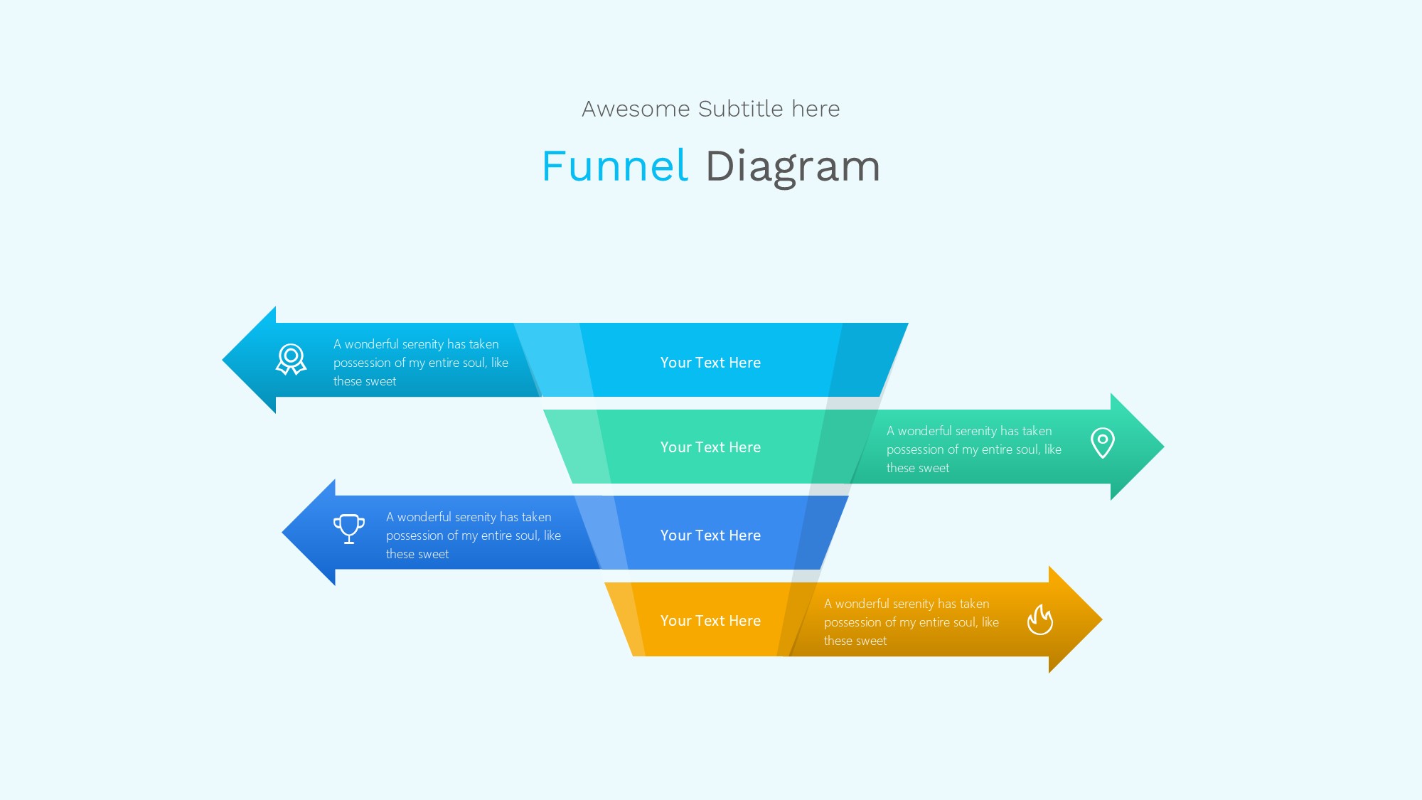 锥形漏斗过滤信息图示PPT模板