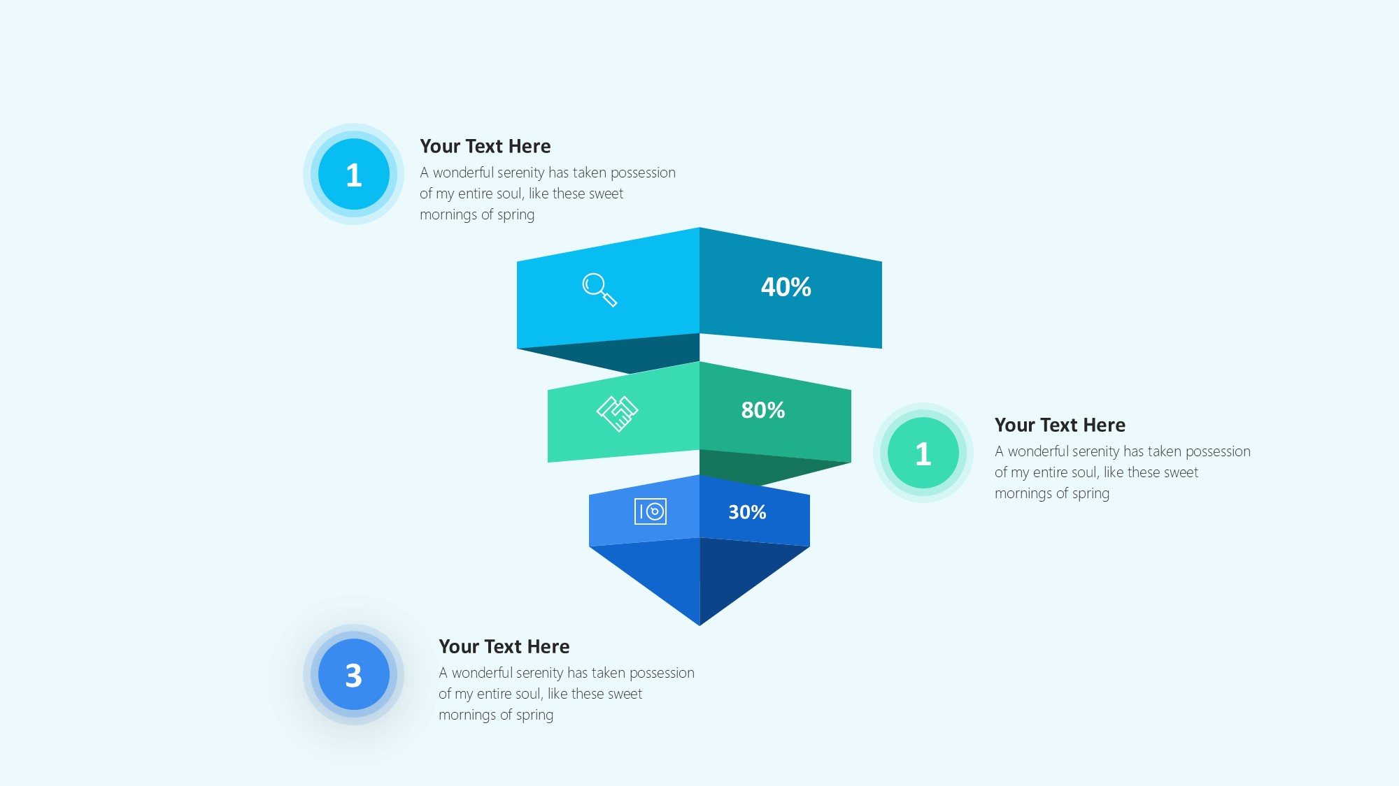 锥形漏斗过滤信息图示PPT模板