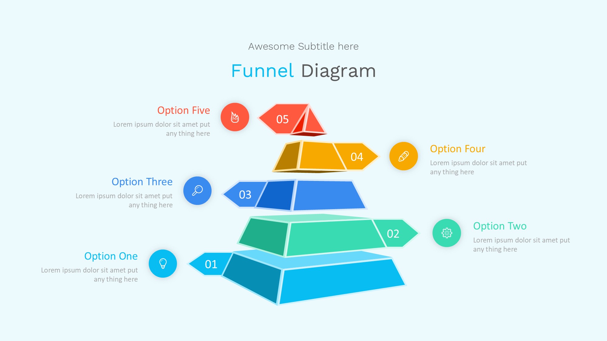 锥形漏斗过滤信息图示PPT模板