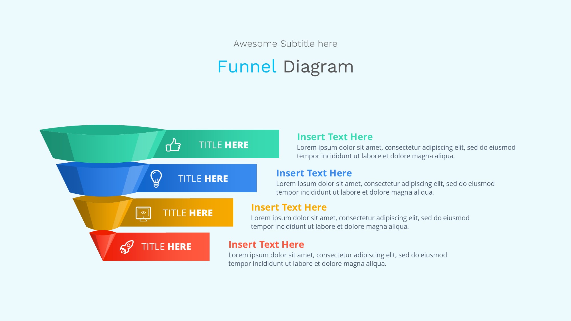 锥形漏斗过滤信息图示PPT模板