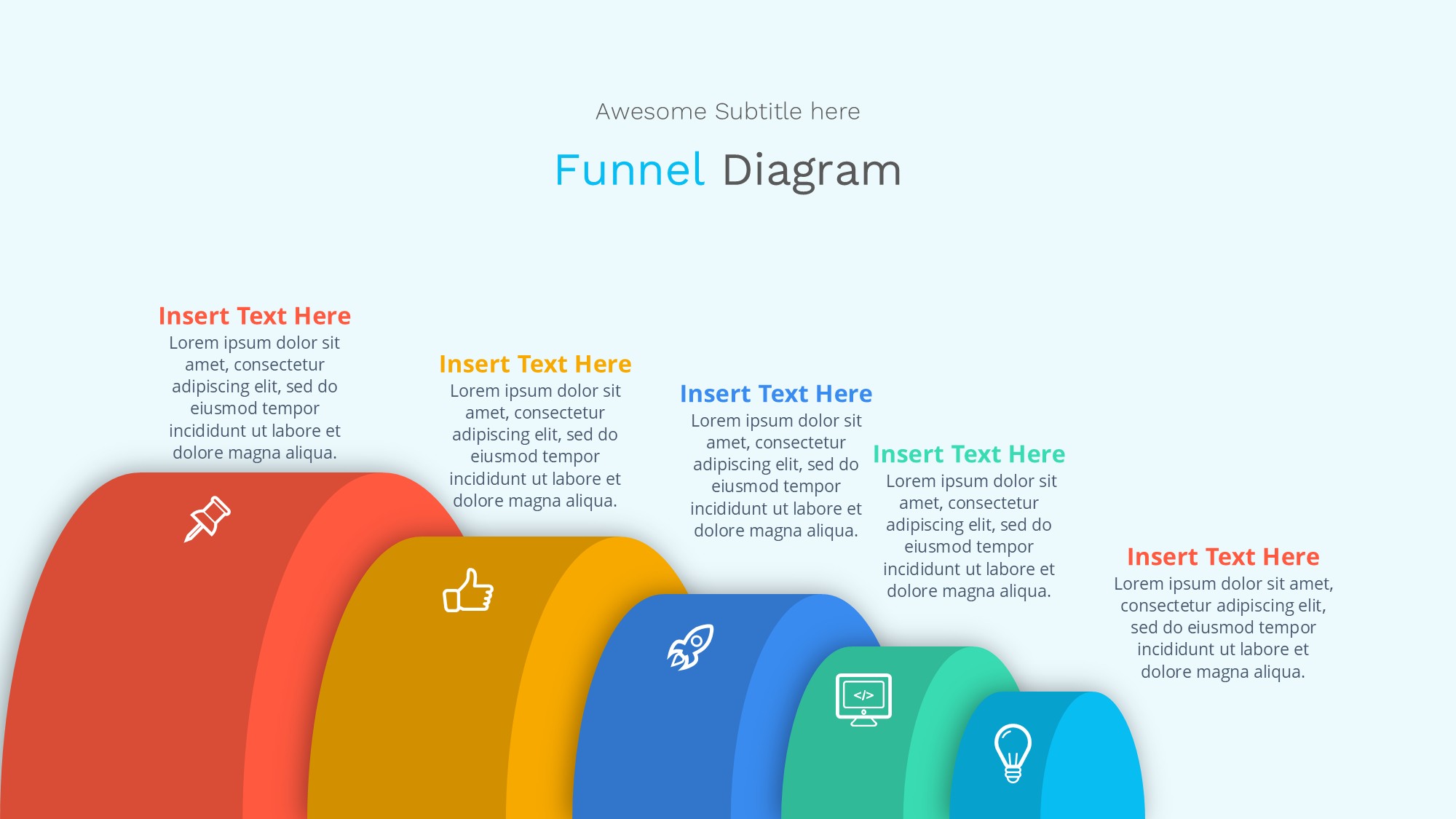 锥形漏斗过滤信息图示PPT模板