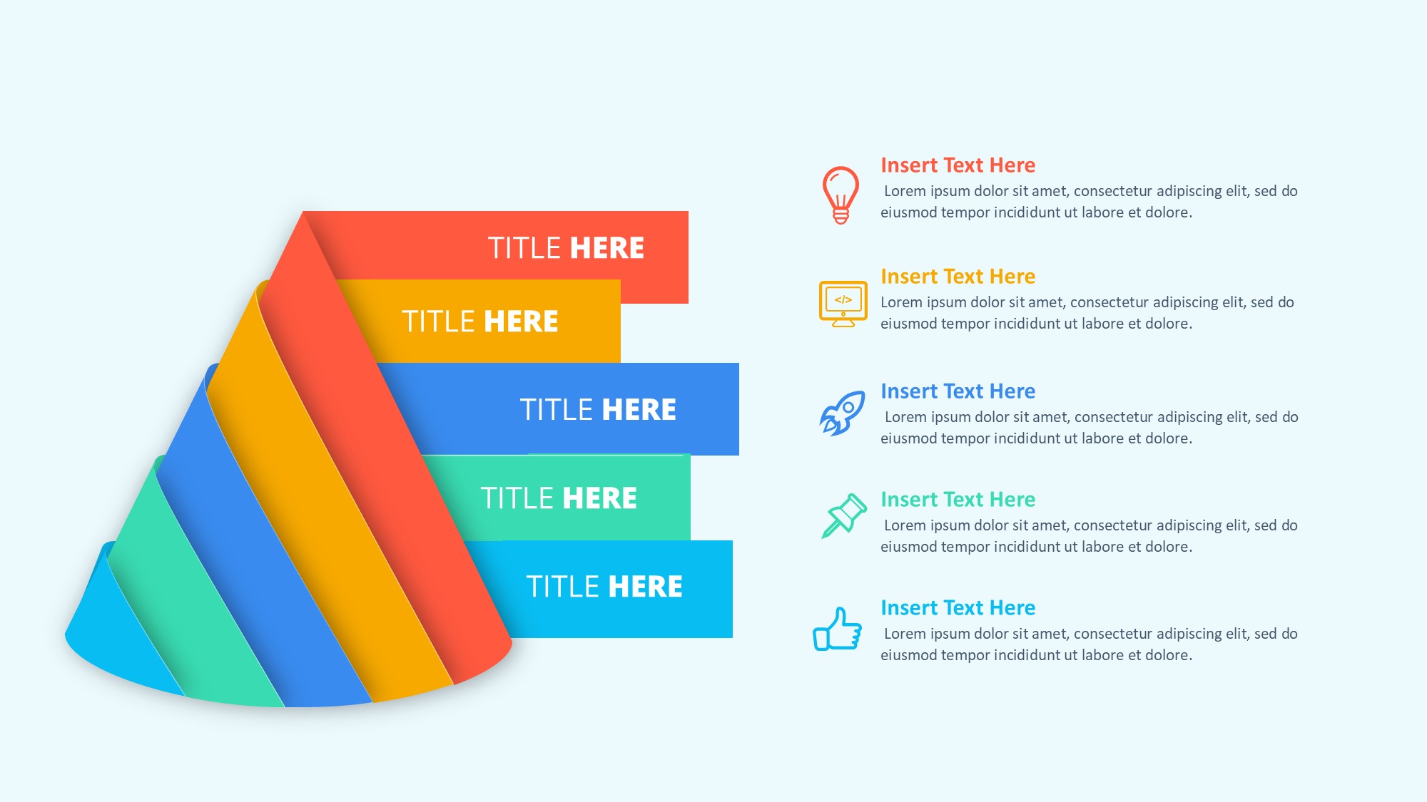 锥形漏斗过滤信息图示PPT模板