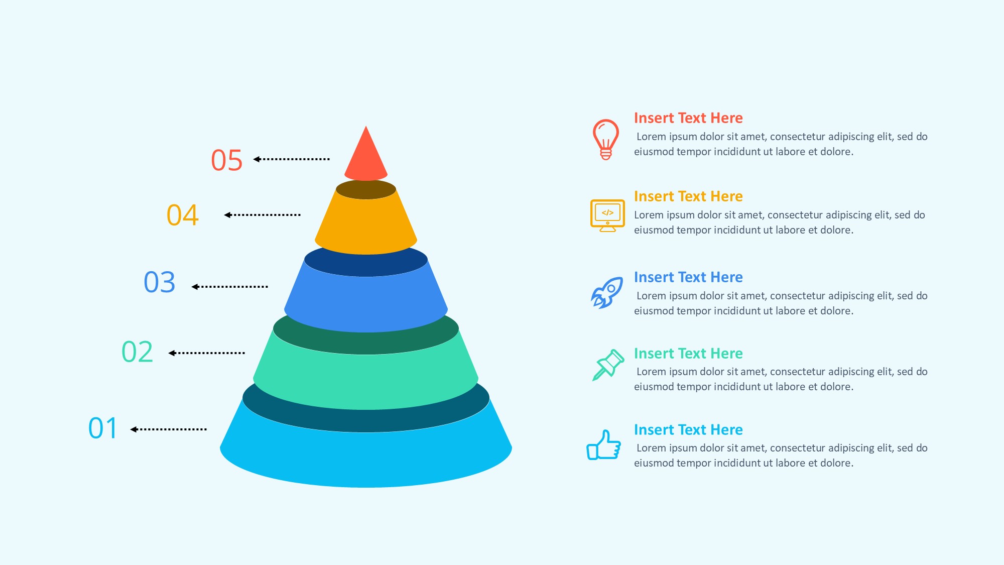 锥形漏斗过滤信息图示PPT模板
