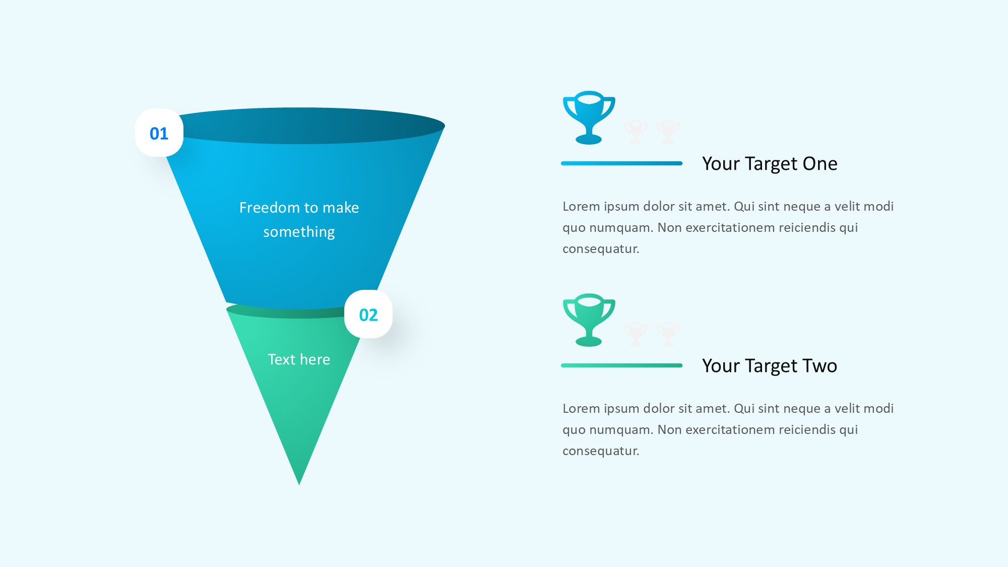 锥形漏斗过滤信息图示PPT模板