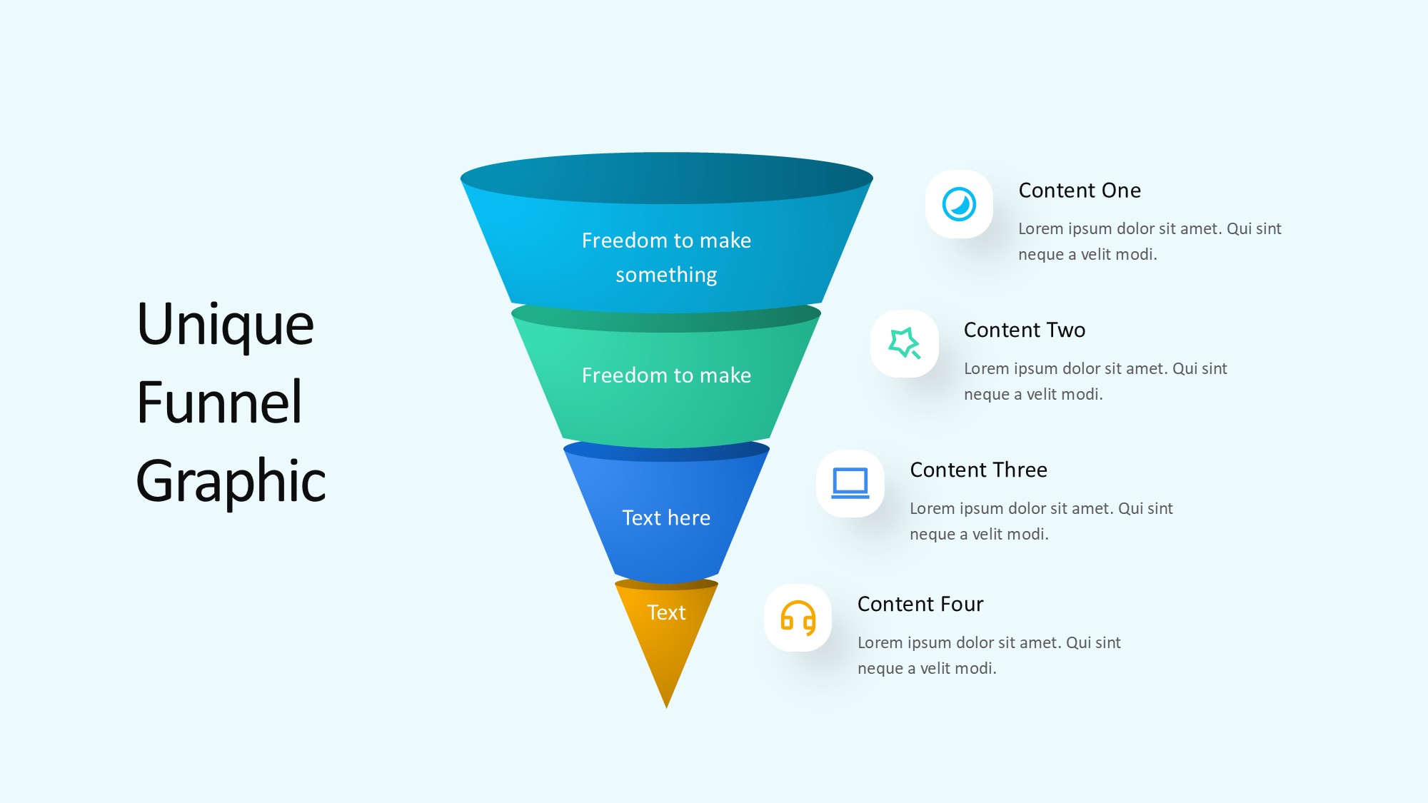 锥形漏斗过滤信息图示PPT模板