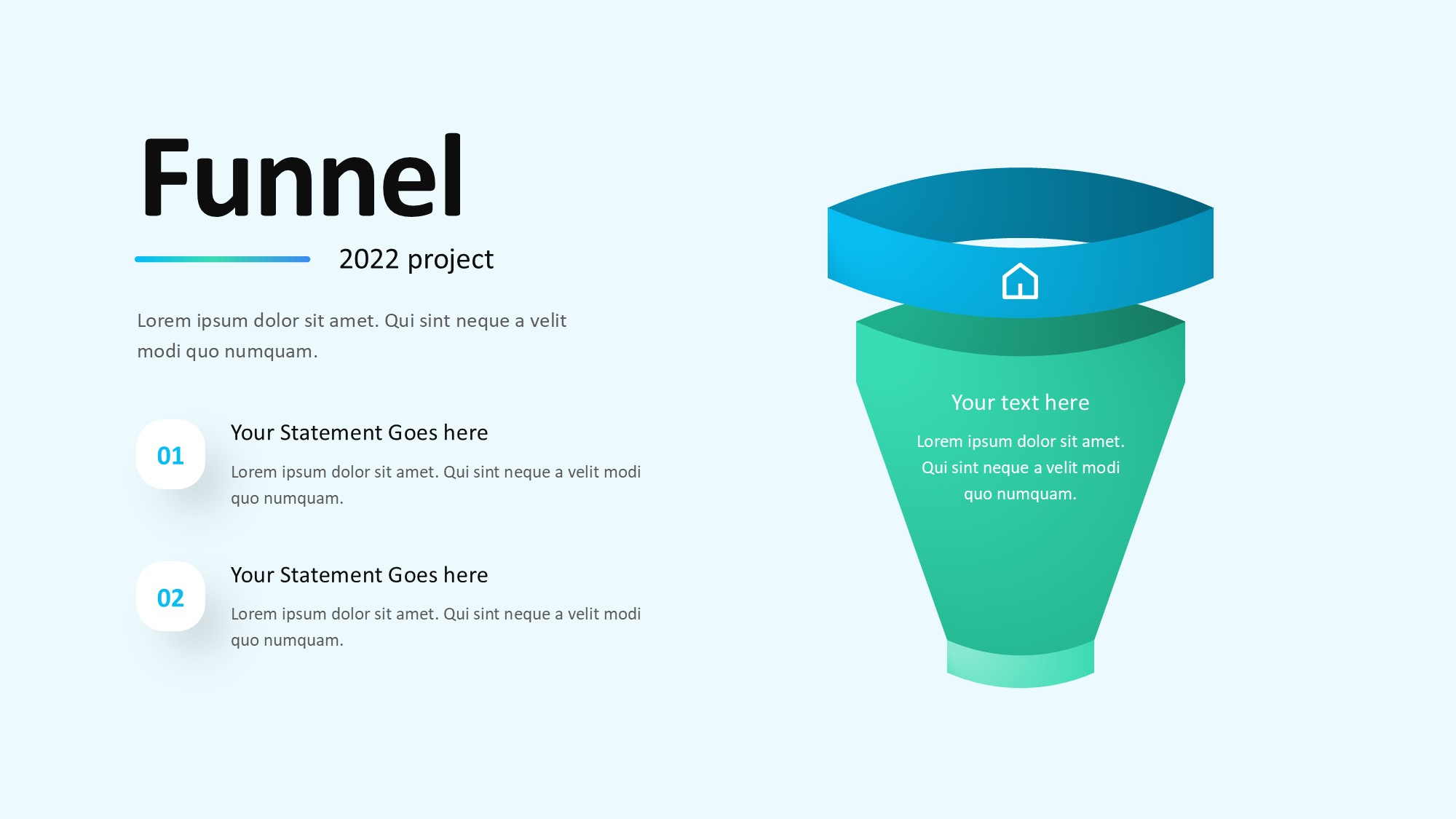 锥形漏斗过滤信息图示PPT模板