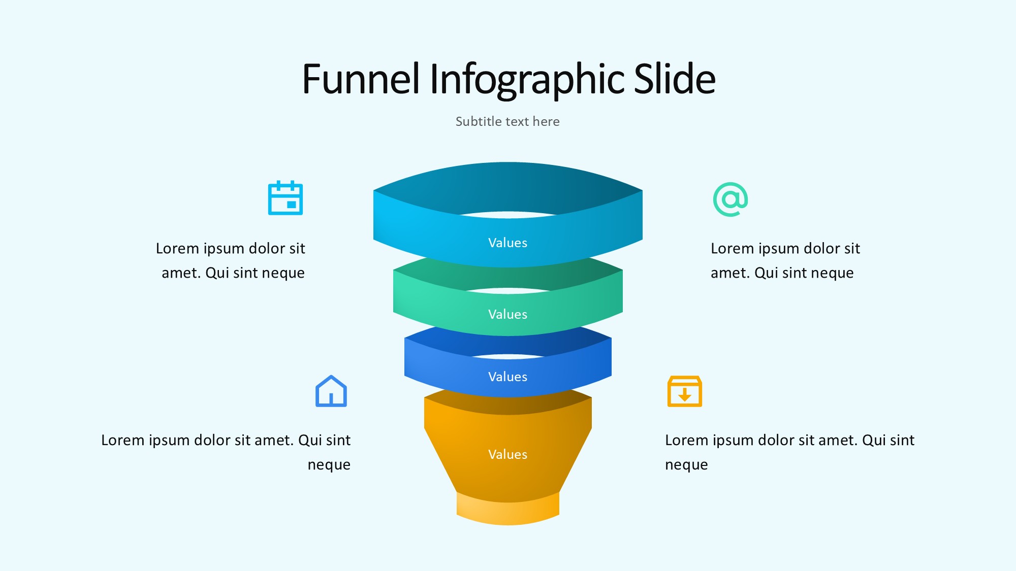 锥形漏斗过滤信息图示PPT模板