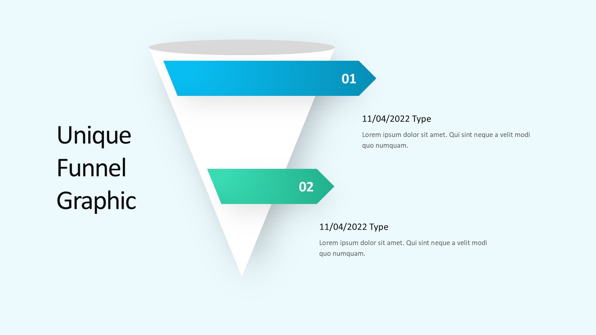 锥形漏斗过滤信息图示PPT模板