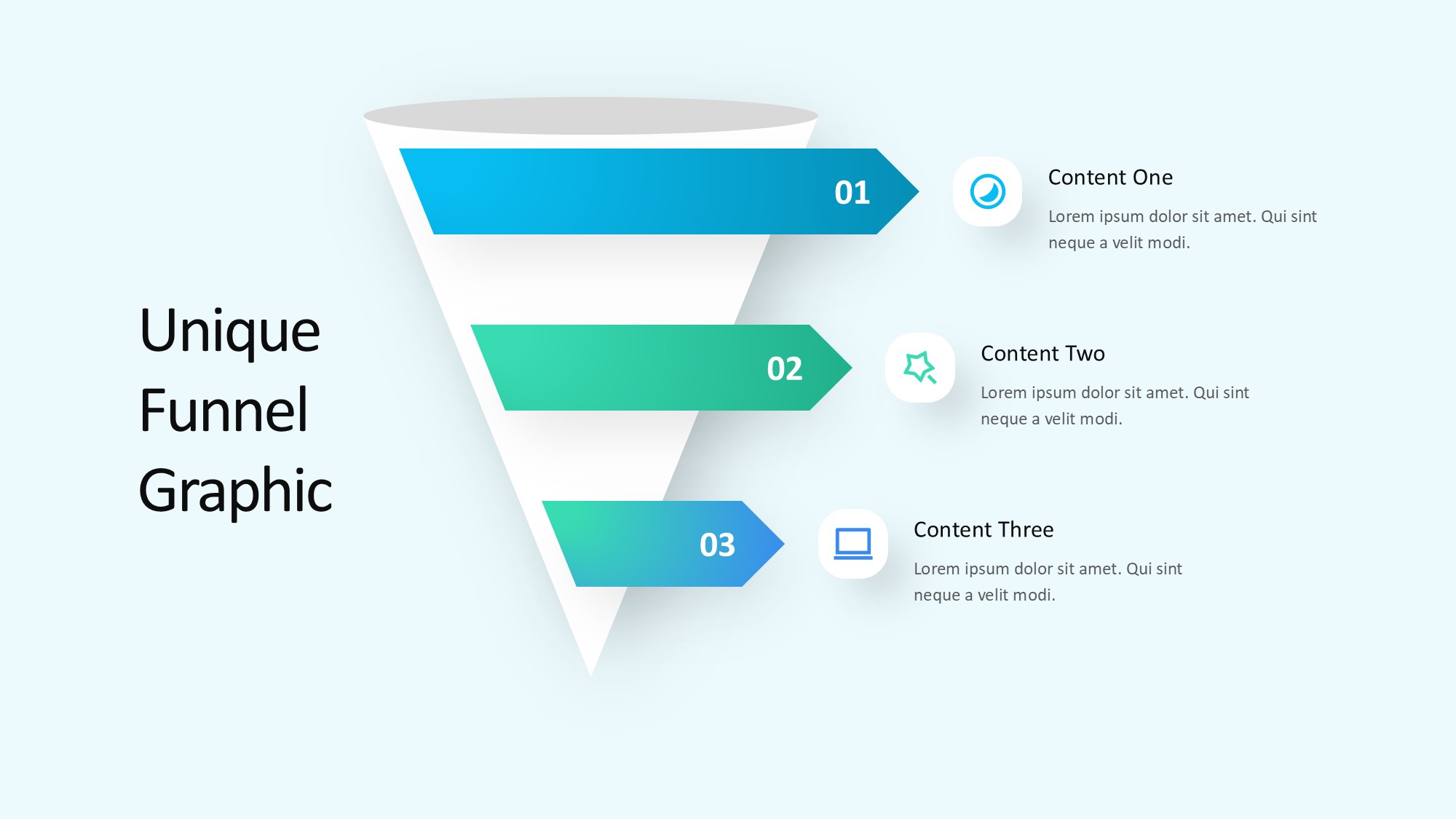锥形漏斗过滤信息图示PPT模板