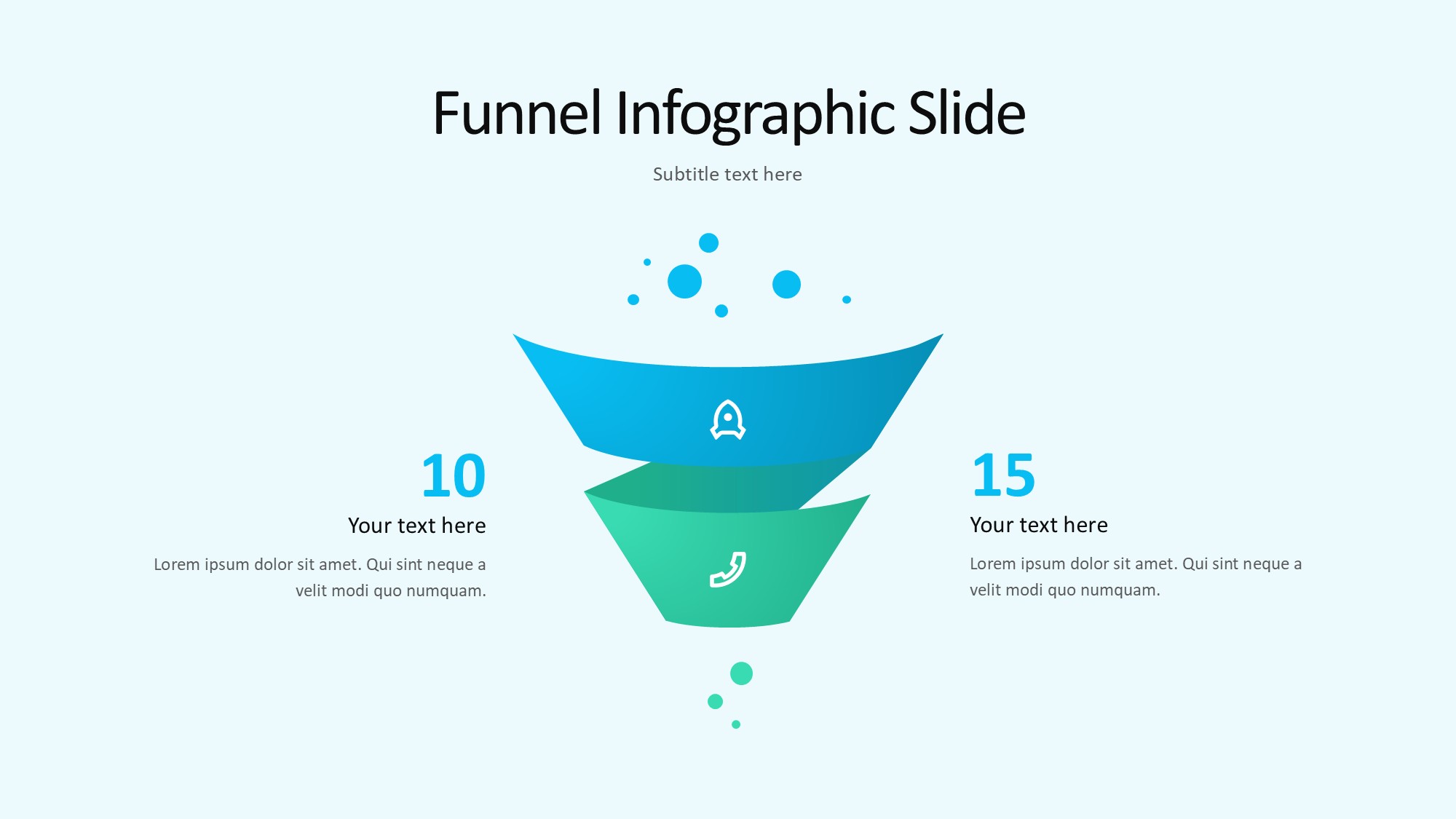 锥形漏斗过滤信息图示PPT模板