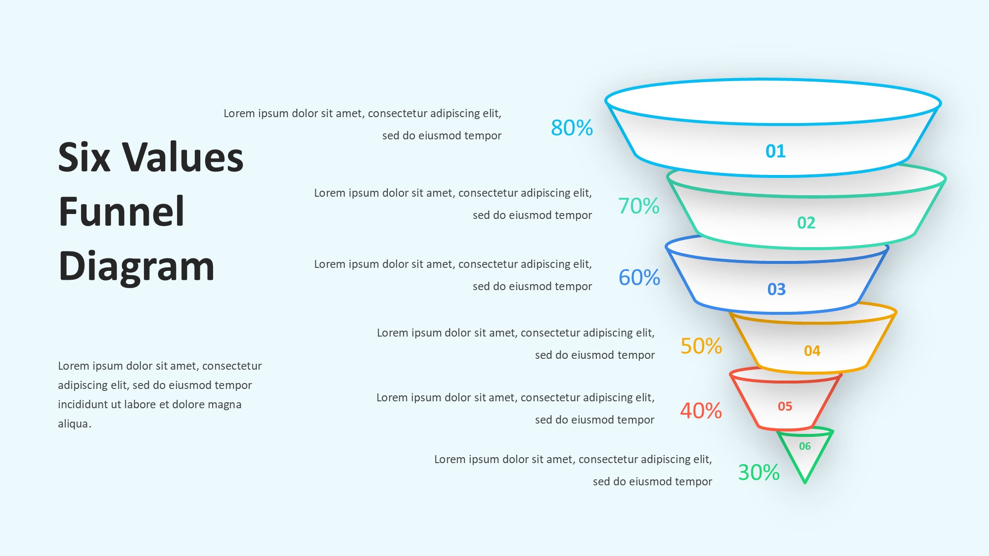 锥形漏斗过滤信息图示PPT模板
