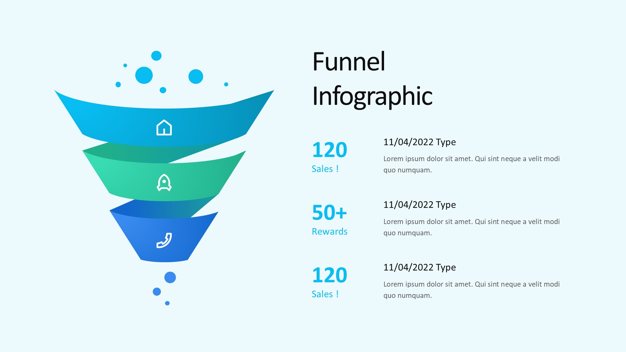 锥形漏斗过滤信息图示PPT模板