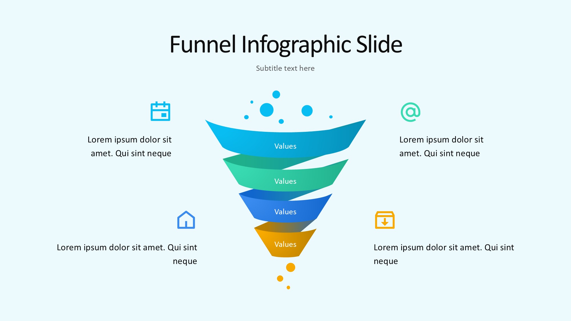 锥形漏斗过滤信息图示PPT模板
