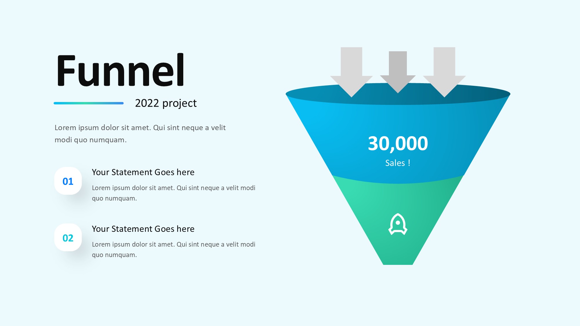 锥形漏斗过滤信息图示PPT模板