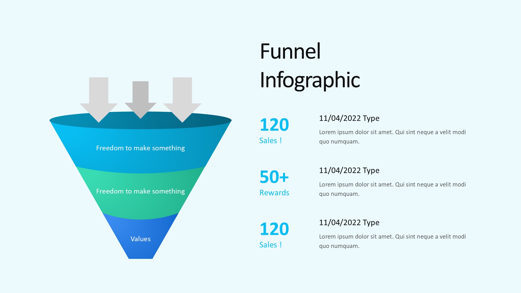 锥形漏斗过滤信息图示PPT模板