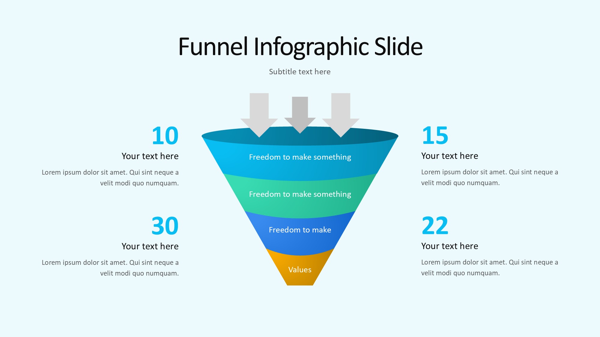 锥形漏斗过滤信息图示PPT模板