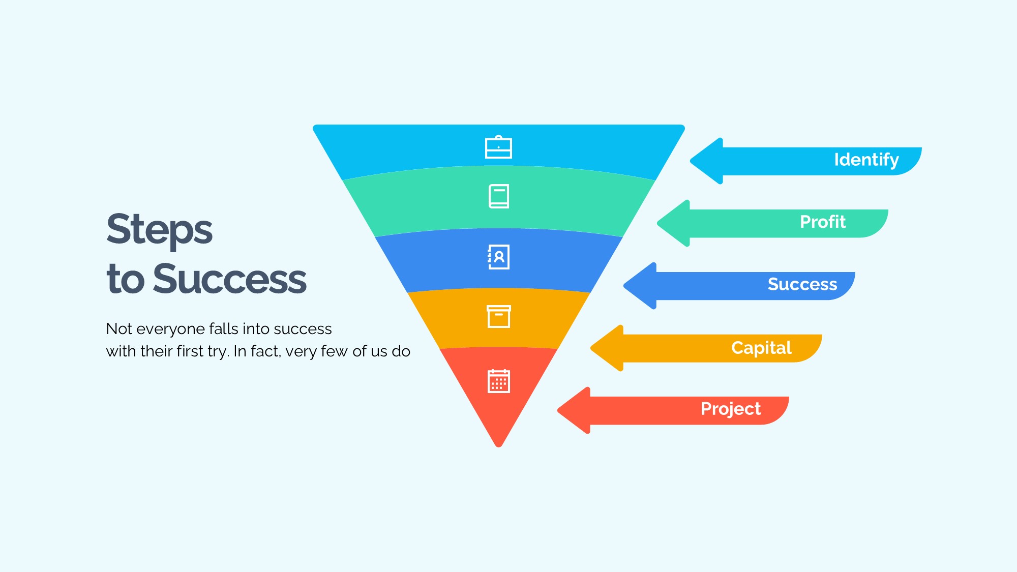 锥形漏斗过滤信息图示PPT模板
