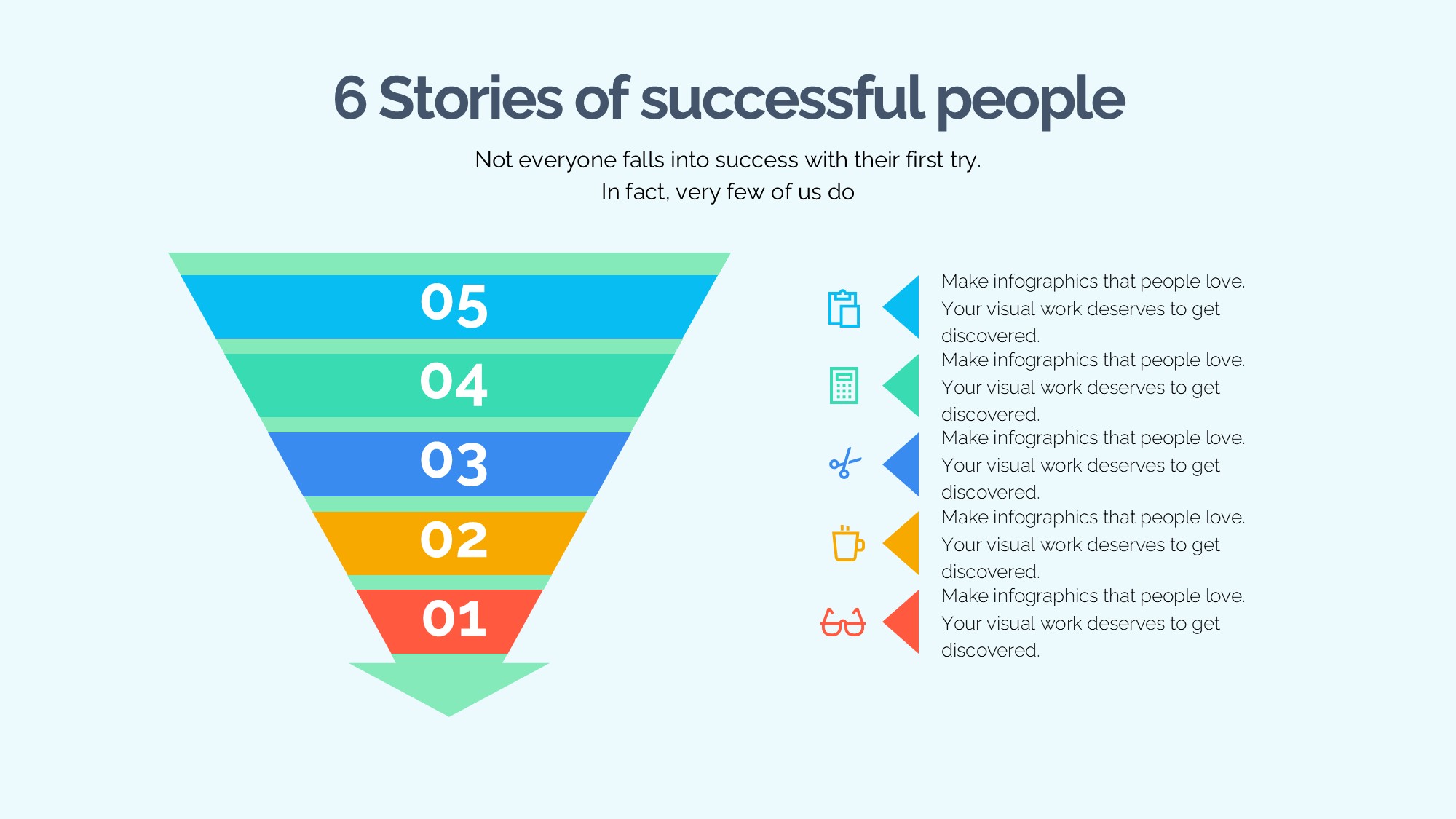 锥形漏斗过滤信息图示PPT模板